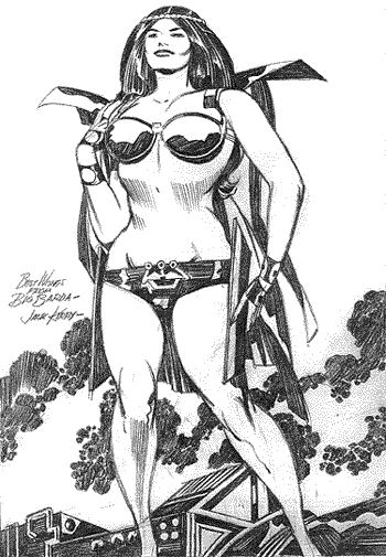 A zaftig drawing of Big Barda